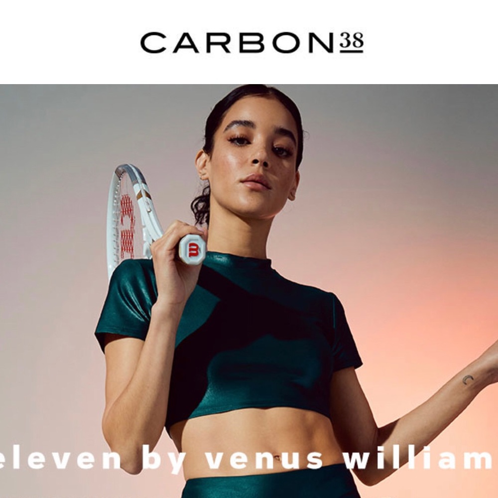Carbon 38 Eleven by Venus Williams Sports Crop Top, Dark Green, L, NWOT